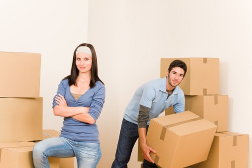 Furniture and boxes being loaded for a move in Lambeth