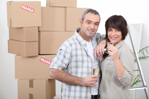 Moving checklist and packed boxes ready for a Lambeth removal